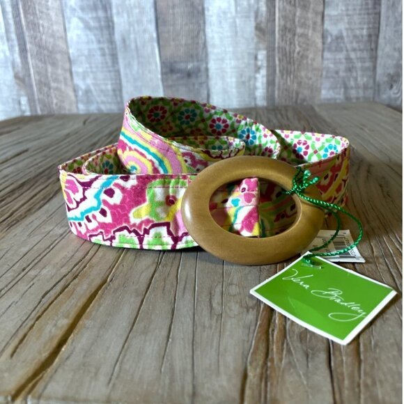 Vera Bradley Capri Melon Reversible Fabric Belt NWT - Picture 1 of 5
